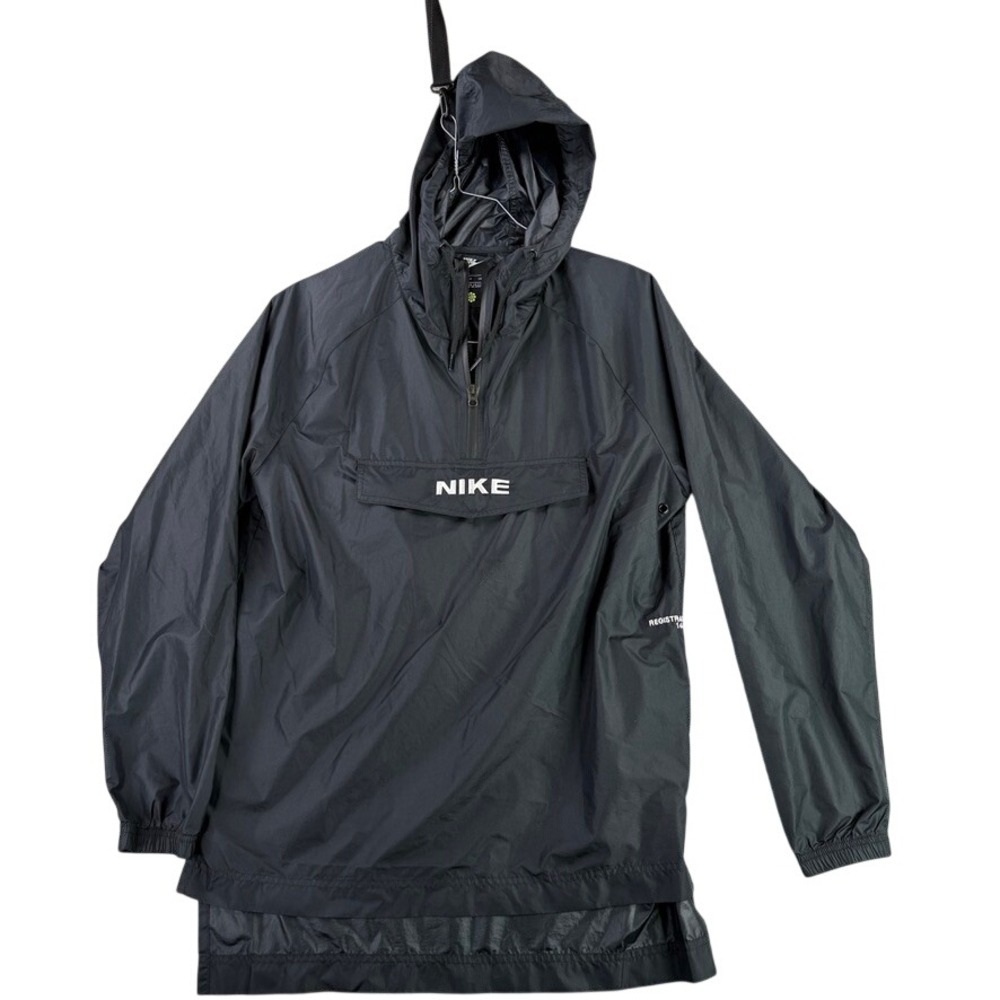 Nike Windbreaker Anorak Men Small Black Pullover Hooded Jacket DB3750-010